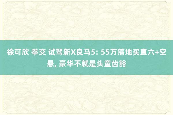 徐可欣 拳交 试驾新X良马5: 55万落地买直六+空悬， 豪华不就是头童齿豁